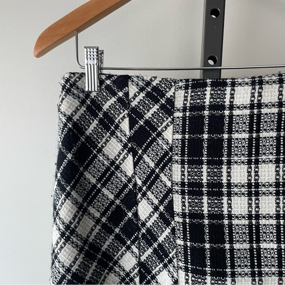 90s Vintage Simply French Collection Plaid Check Pleated Midi Skirt Size 12 - Picture 5 of 8